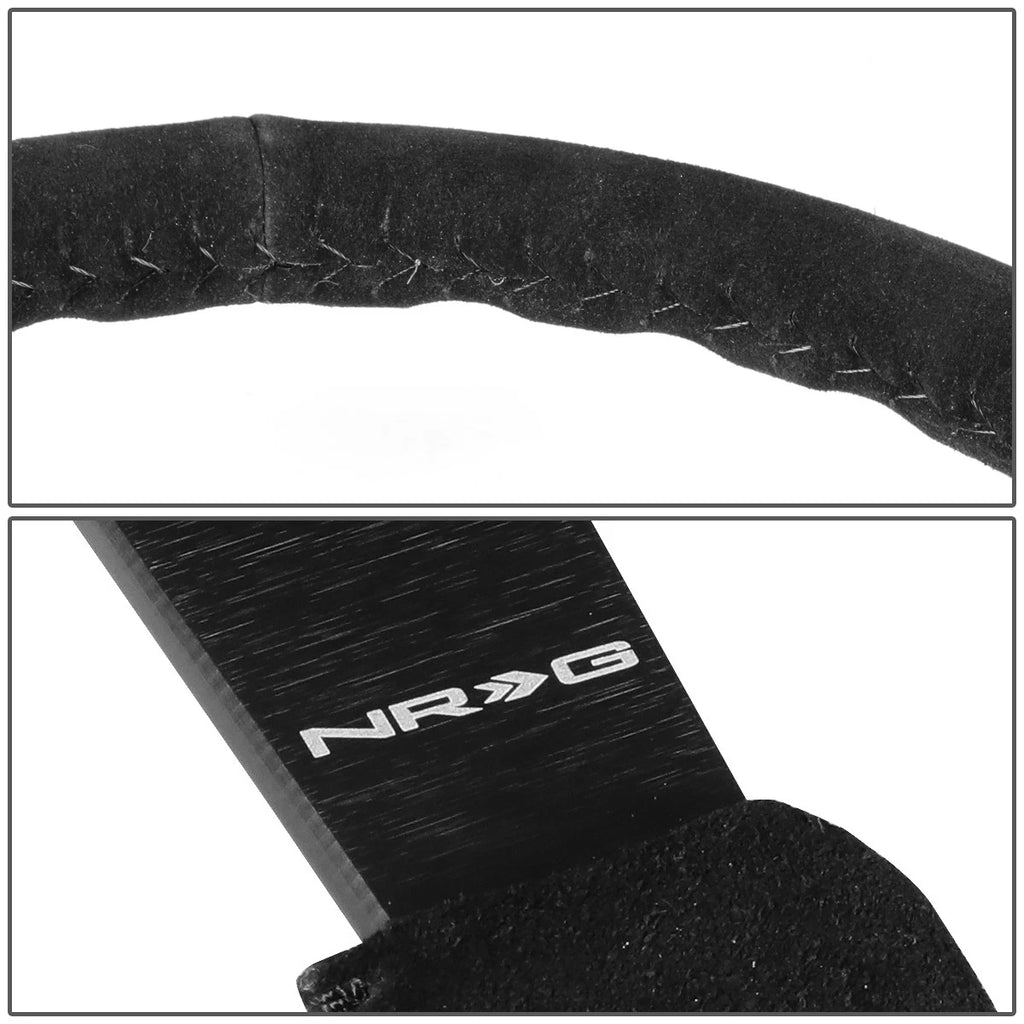 NRG 35cm 3" Deep Dish Suede Grip Steering Wheel for Universal Fit (2010–2023)