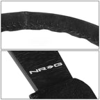 NRG 35cm 3" Deep Dish Suede Grip Steering Wheel for Universal Fit (2010–2023)