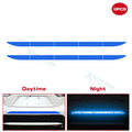 Car Strong Reflective Blue Grid Warning Fluorescent Decal Strips for Universal (35.2")
