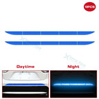 Car Strong Reflective Blue Grid Warning Fluorescent Decal Strips for Universal (35.2")