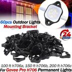 60pcs Mounting Bracket Clip for Govee PRO H706 (100ft LED Light)