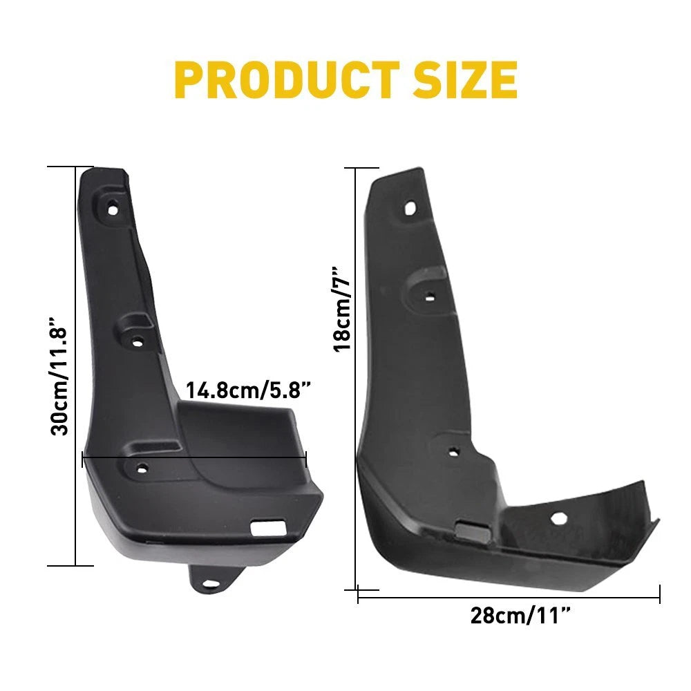 Set of 4 Splash Guards for Honda Civic (2016–2021) Front & Rear