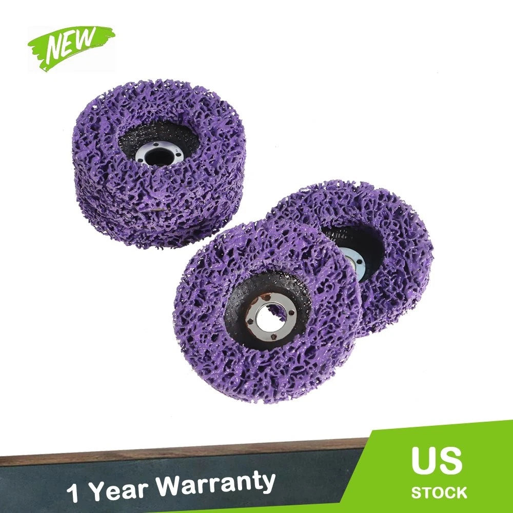 Set of 5 Poly Strip Disc Wheels for Angle Grinder (4")