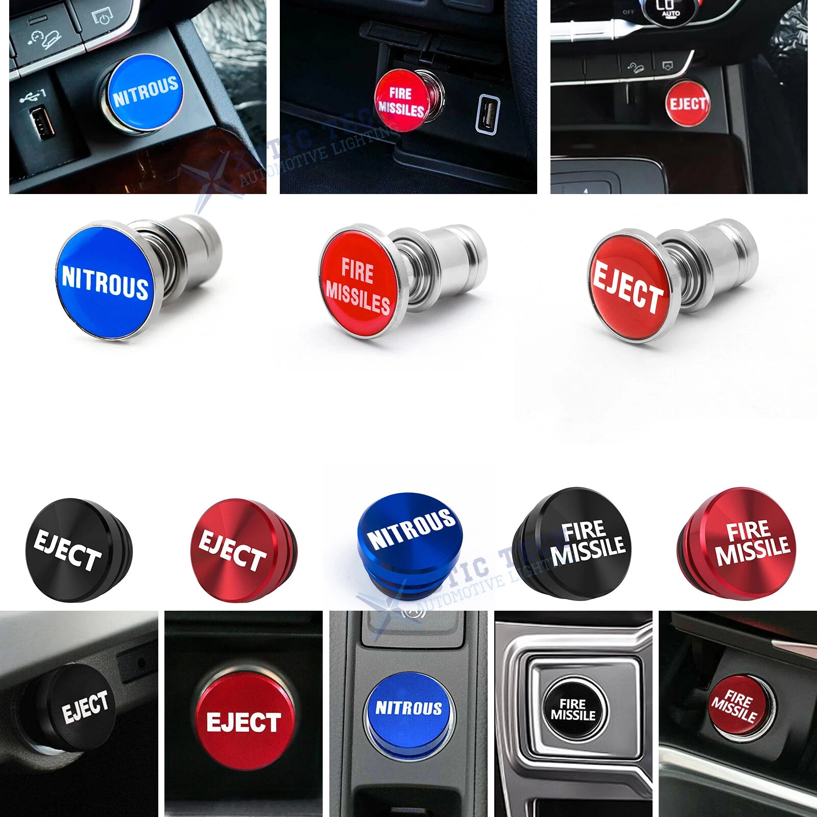 12 Volt Power Source Cigarette Lighter Push Button Plug Replacement Cover for Universal (2000–2020)