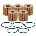 Set of 5 Engine Oil Filters for Lexus Pontiac Scion Toyota L4