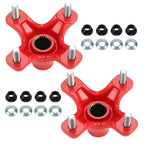 2 Rear Red Wheel Hubs & Flange Lug Nuts for Honda Sportrax 300 (1993–2008)