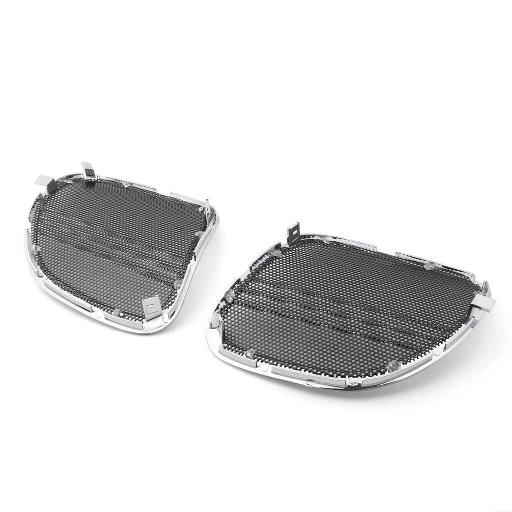 Tri-Line Speaker Cover Grills for Harley Road Glide FLTRX (2015–2018) Chrome