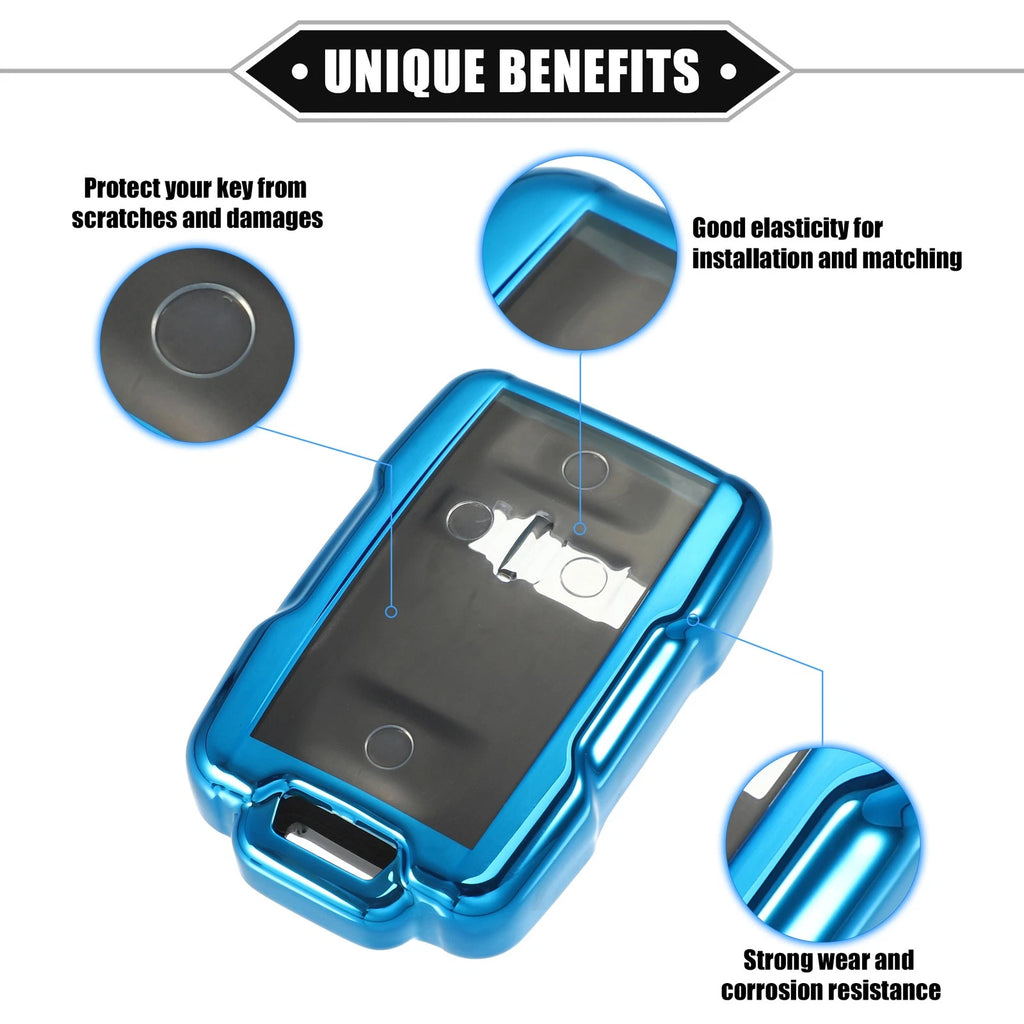 Key Fob Cover for Chevy Suburban (2015–2022) - TPU Clear, 4 Buttons