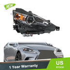 HID Headlight Clear Lens for Lexus IS250 IS200T IS300 IS350 (2014–2016)