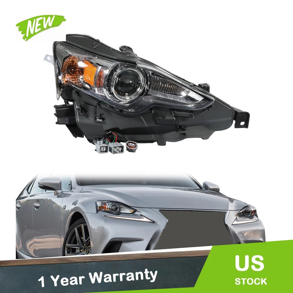 HID Headlight Clear Lens for Lexus IS250 IS200T IS300 IS350 (2014–2016)