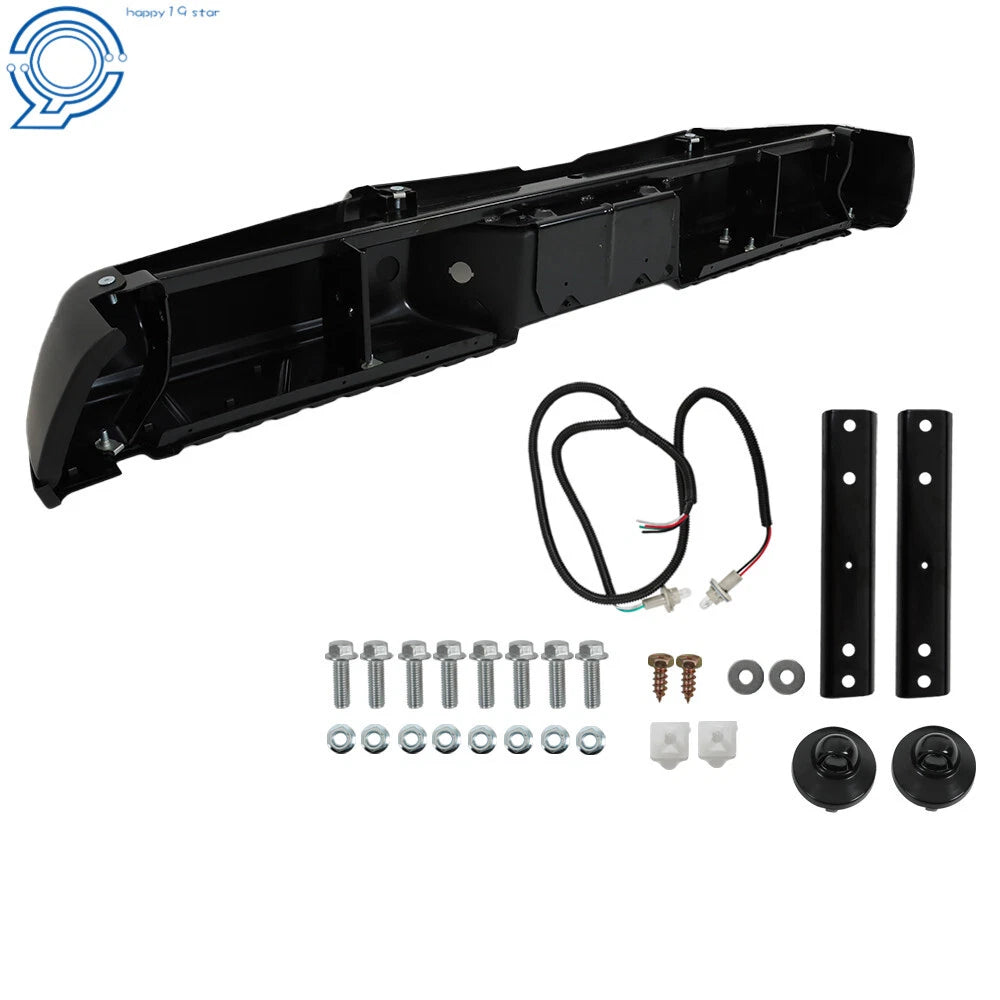 Rear Step Bumper for Ford F250 F350 F450 Super Duty (2008–2016) Black Steel