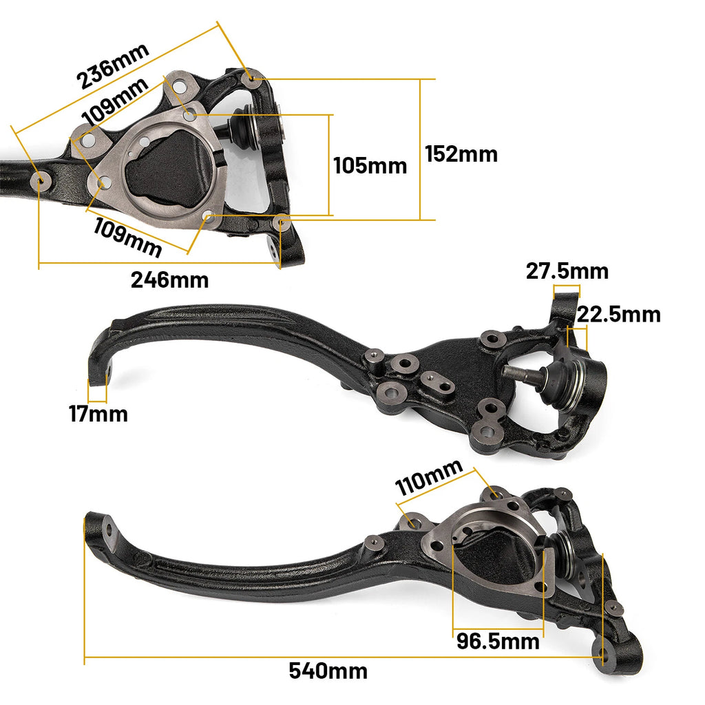 Left Steering Knuckle for Chrysler 300, Dodge Challenger, Charger (2012–2021)