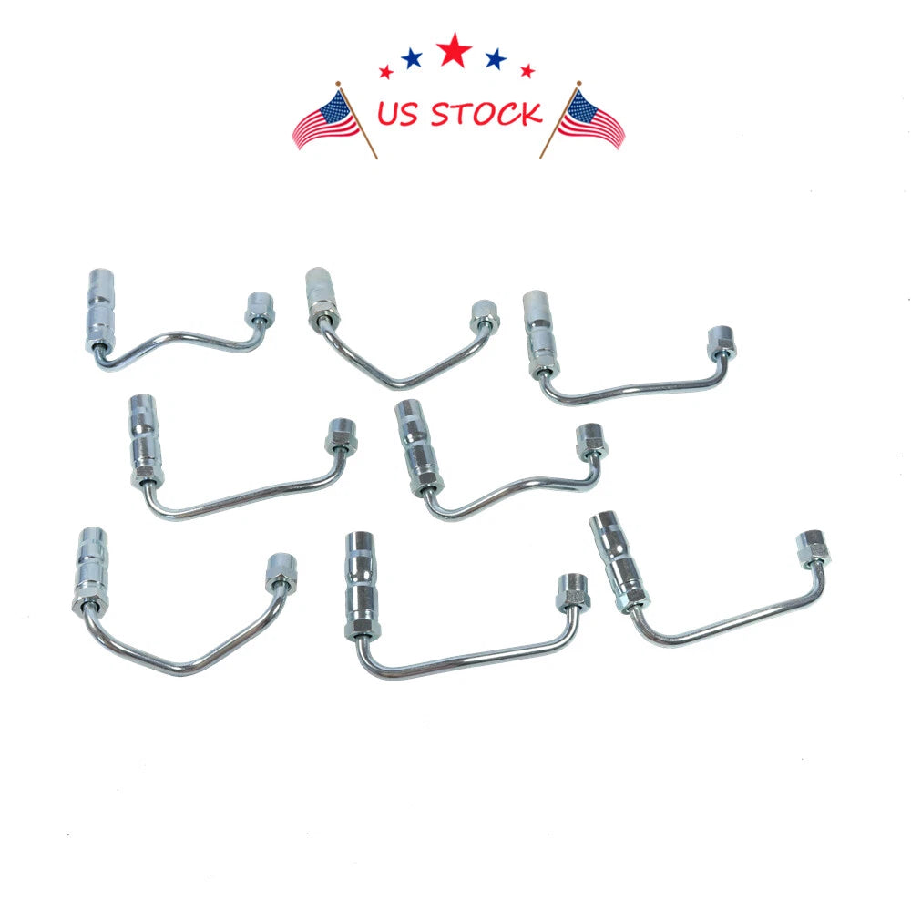 Set of 8 Fuel Injector Lines for Chevy GMC Duramax 6.6L LB7 (2001–2004)