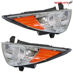 Chrome Housing Amber Corner Halogen Headlights for Hyundai Sonata (2011–2014)