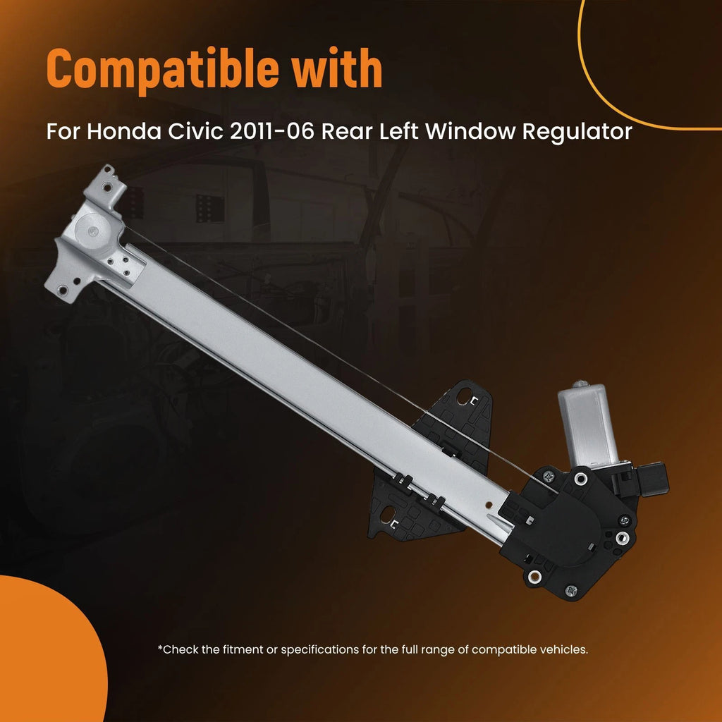 Rear Left Driver Side Power Window for Honda Civic (2006-2011)