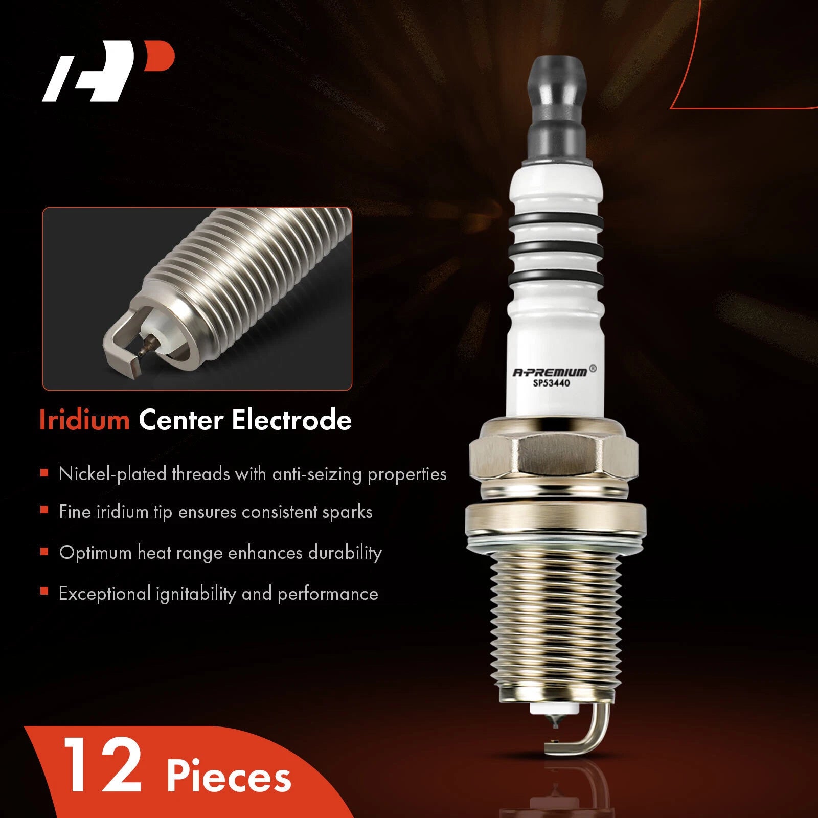 12x Iridium Platinum Spark Plugs for Mercedes-Benz CL600 S600 (2002)