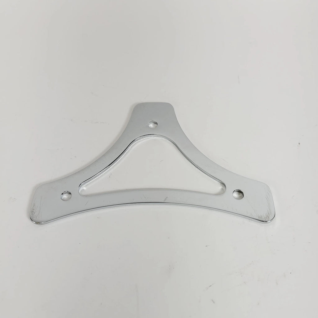 Chrome Sissy Bar Backrest Pad Mount Flat Plate for Harley Davidson Touring
