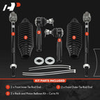Set of 6 Tie Rods for Nissan Quest (2004–2009)