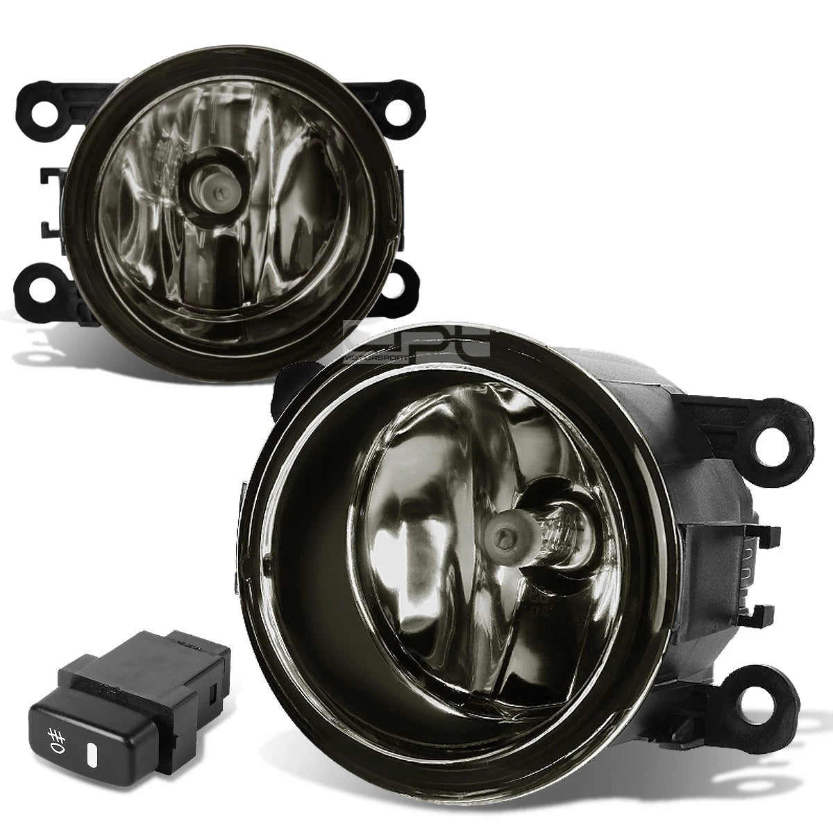 Fog Light Lamp + Switch for Mitsubishi Montero Sport (2010–2015) - Smoked Lens