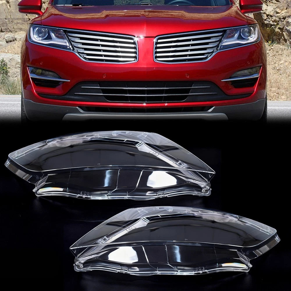 Set of 2 Headlight Lens Covers for Lincoln MKC (2014–2018)
