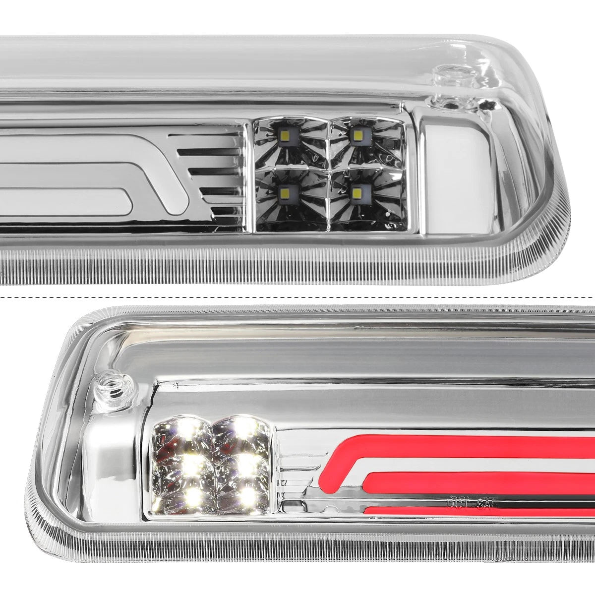 3D LED Bar Third Tail Brake Light for Ford F-150 (2004–2008) Chrome