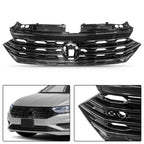 Front Bumper Grille for Volkswagen Jetta GLI (2019–2020) Glossy Black Trim