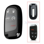 Remote Key Fob Shell Case for Dodge Jeep Chrysler (Glossy Black TPU) (2014–2024)