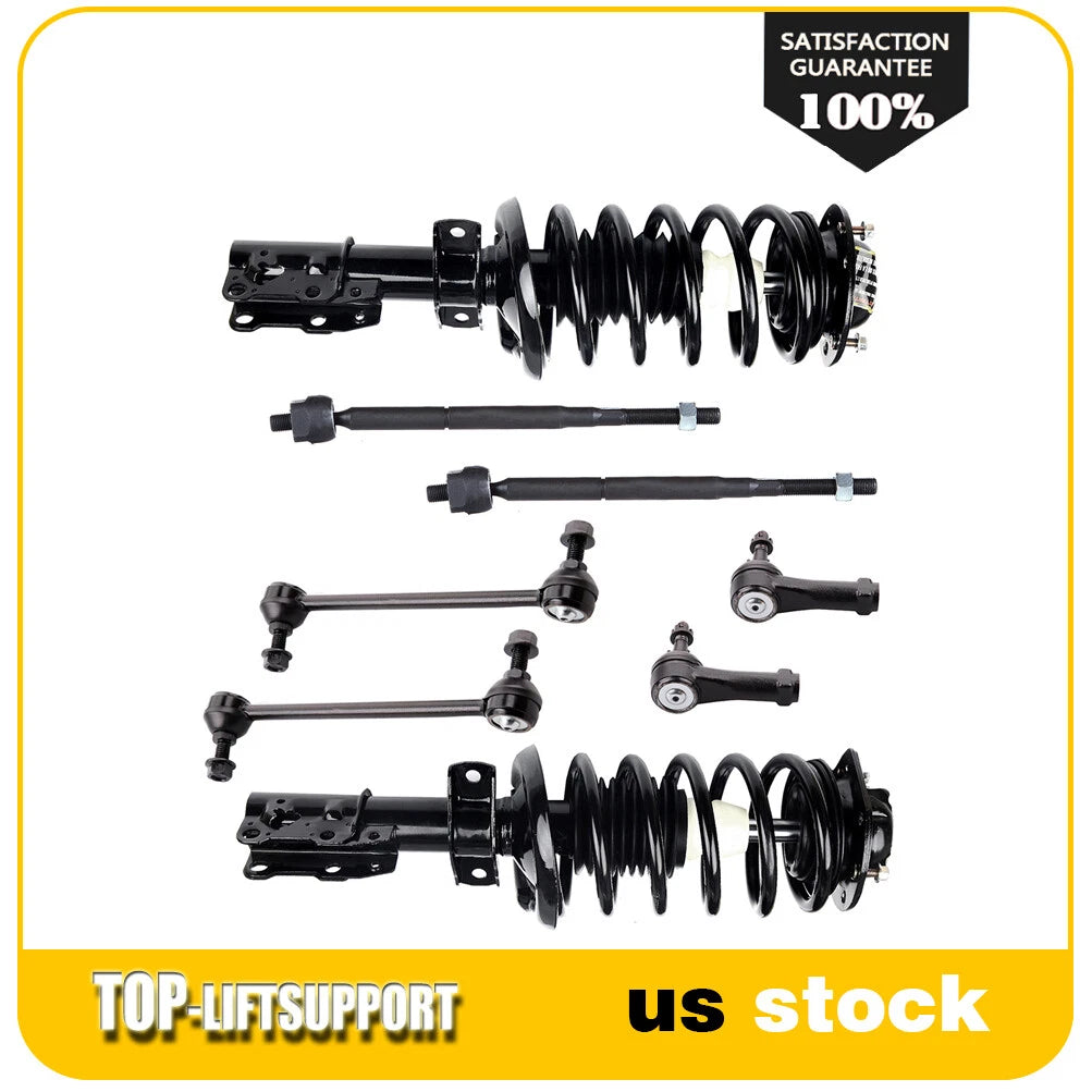 Set of 8 Front Struts, Sway Bars & Tie Rod Ends for Chevrolet HHR