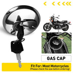 Gas Fuel Tank Cap for Yamaha Honda Suzuki Kawasaki Motorcycle ATV (Silver)