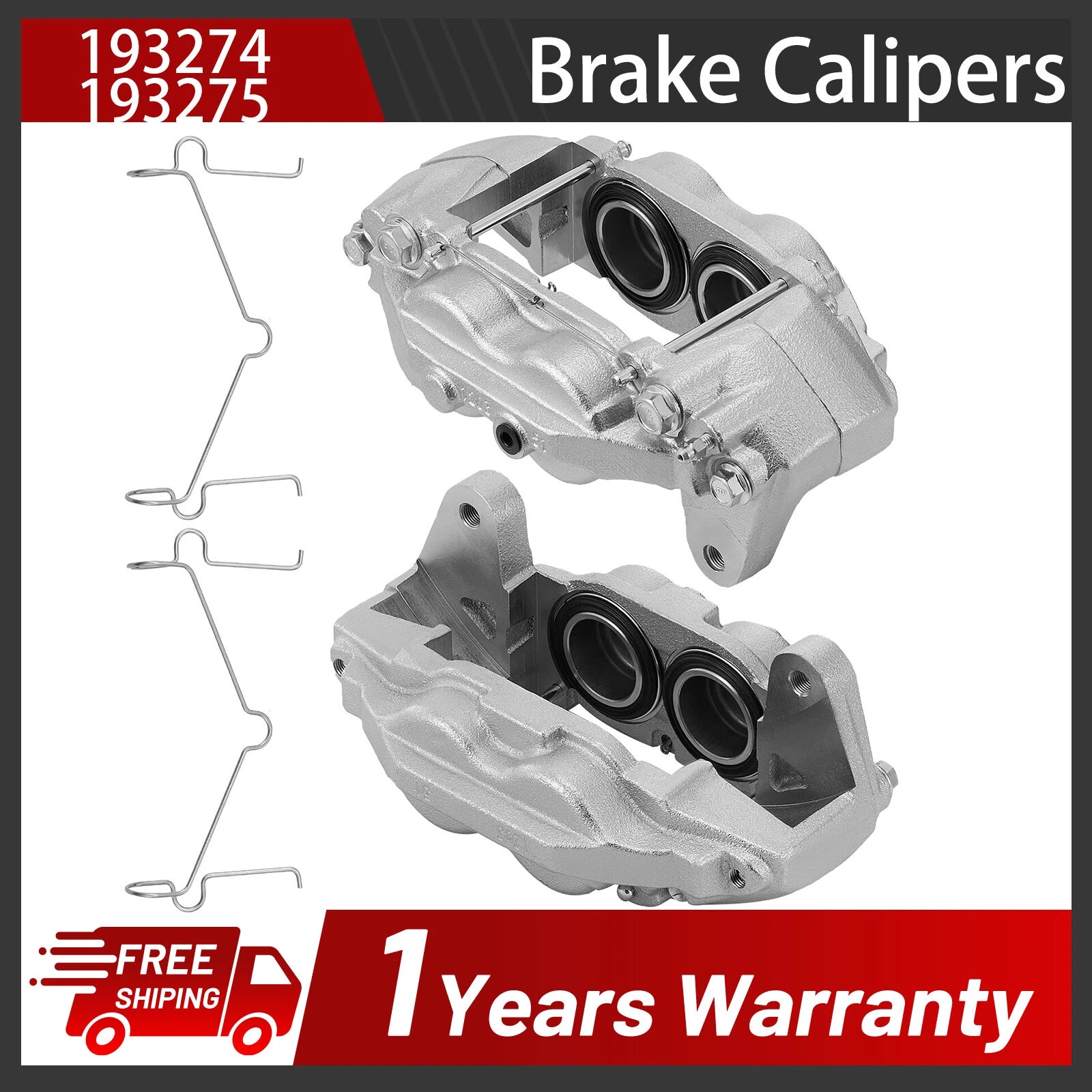 2X Front Disc Brake Caliper for Toyota Sequoia Tundra (2007–2015)