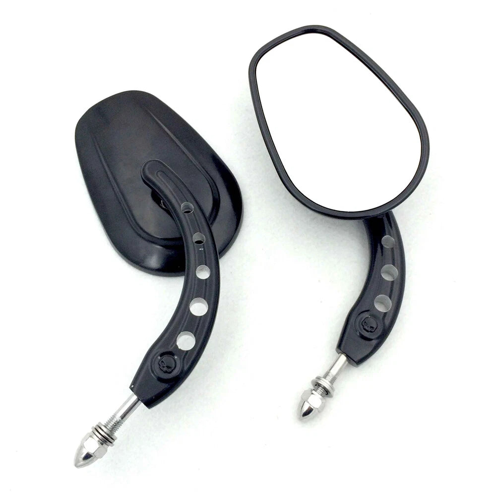 Black Big Side Racing Mirrors for Harley Touring Street Glide Road Glide Electra (2014–2023)