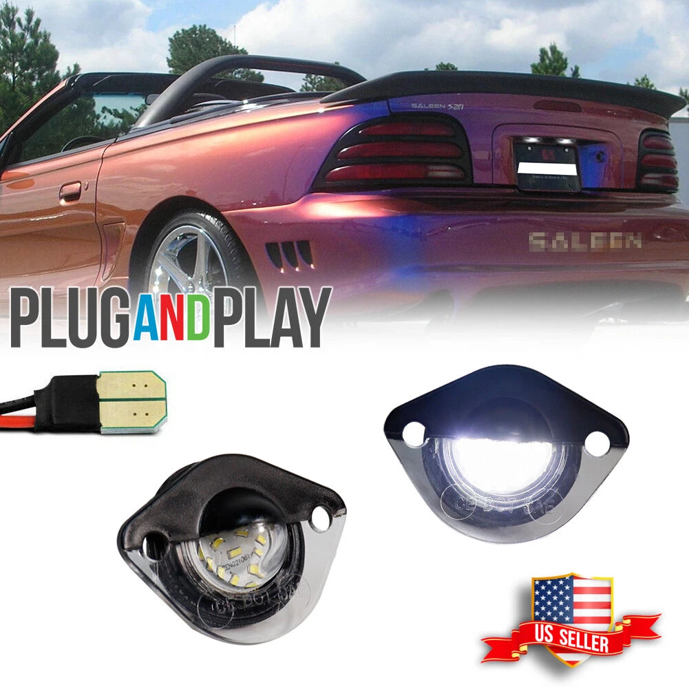 Set of 2 LED License Plate Lights for Ford Mustang (1994–2004)
