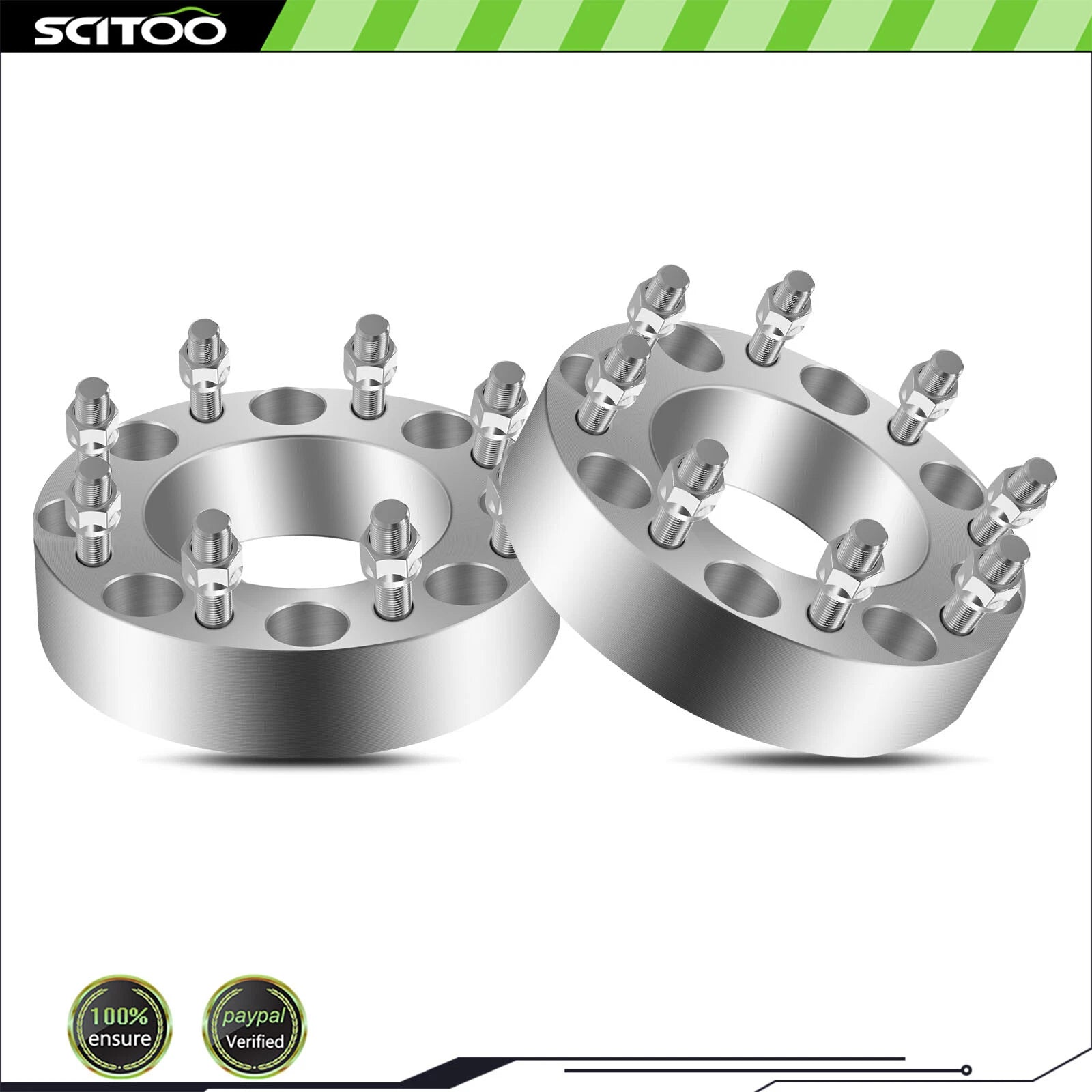 2X 8x180 Wheel Spacers 14x1.5 for Silverado Sierra 2500 HD (2011–2023)