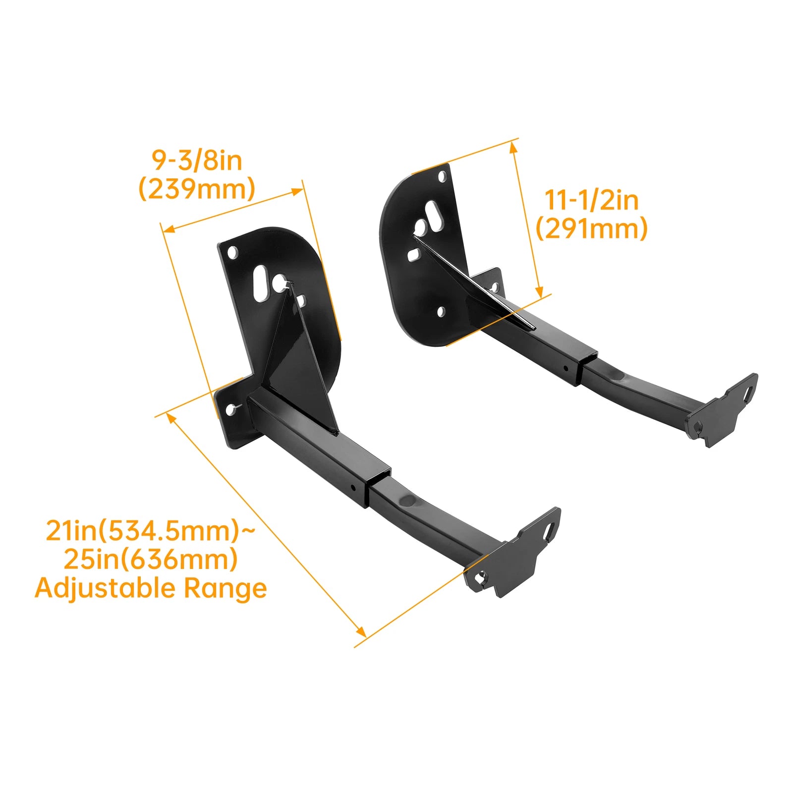 2X Front Camper Tie Down for Ford F250 F350 F450 (2011–2016) Powder Coated Black