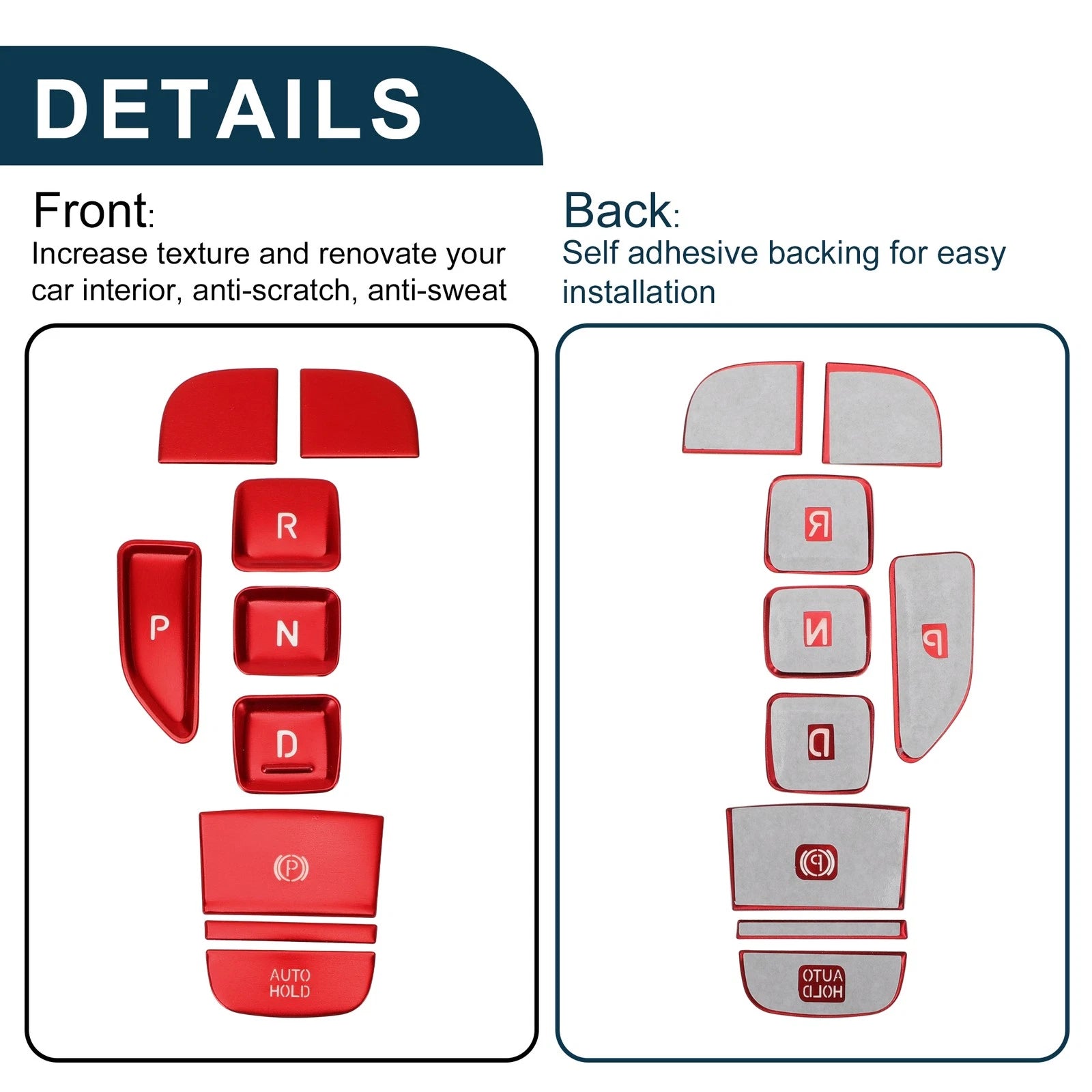 Gear Shift Panel Button Handbrake Sticker for Hyundai Tucson (2016–2023)