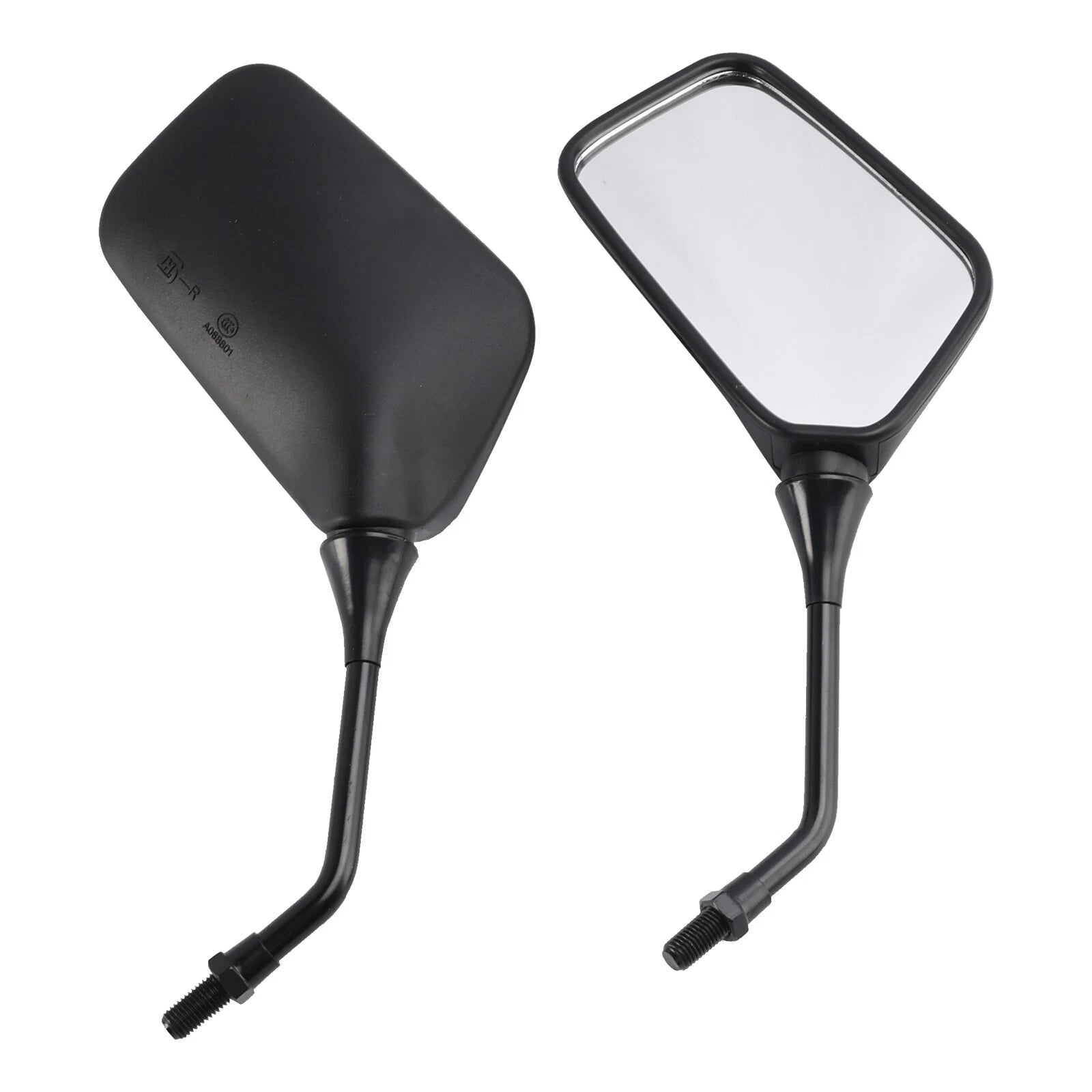 Pair Black Rearview Mirrors for Kawasaki KLR250 KLR600 KLR650 (1987–2007)