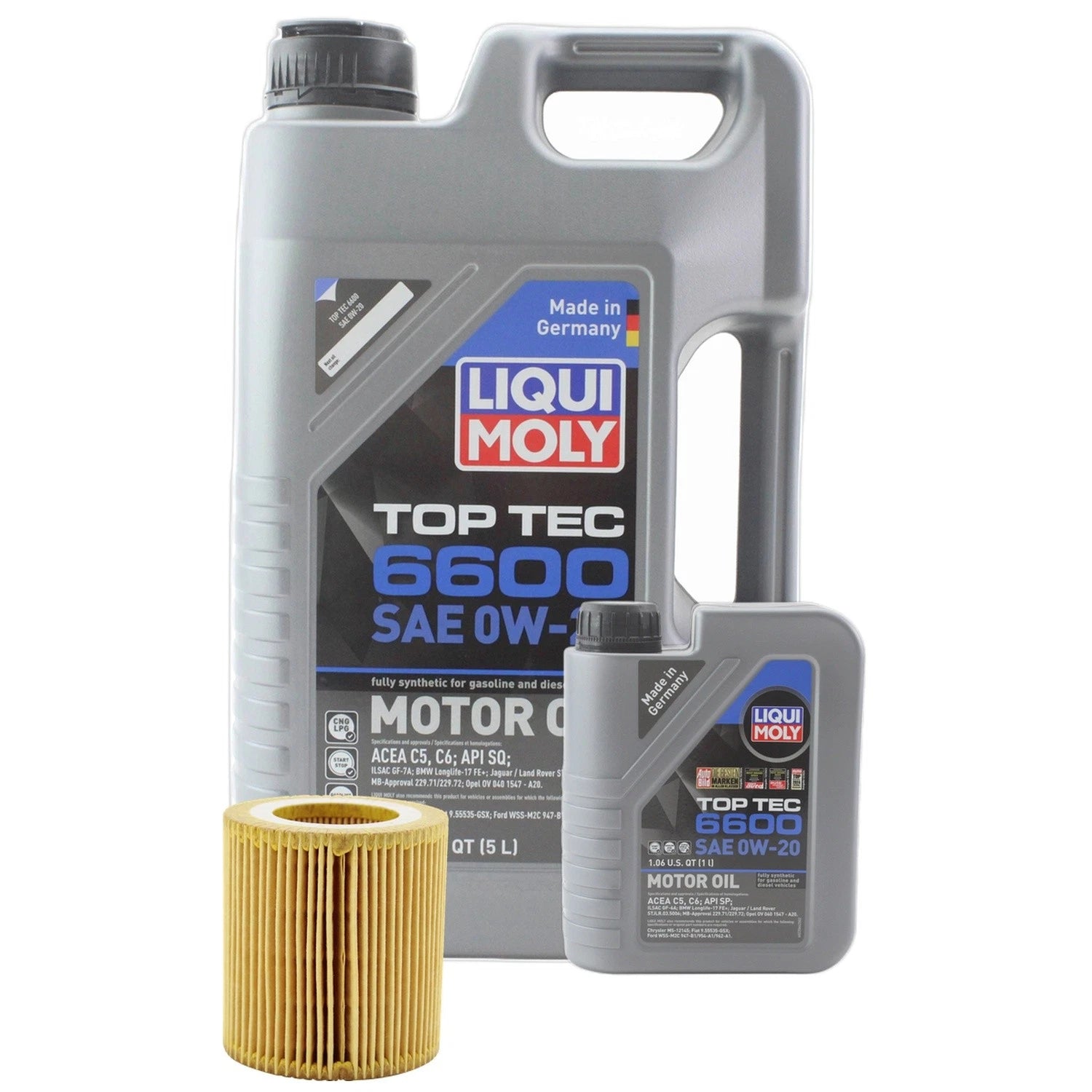 6L Liqui Moly Top Tec 6600 0W-20 Engine Oil Change Kit for BMW F30 F31 F34 328i (2012–2019)