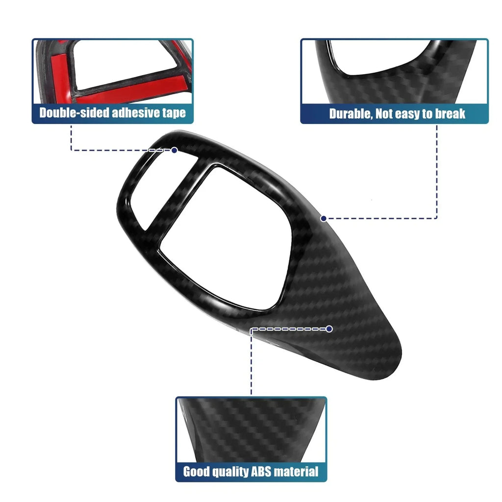 ABS Gear Shift Knob Panel Cover - Carbon Fiber Pattern Sticker for BMW X5 X6