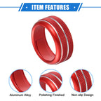 3 Pcs AC Climate Control Knob Rings for Chevrolet Corvette C6 (2005–2013) Red