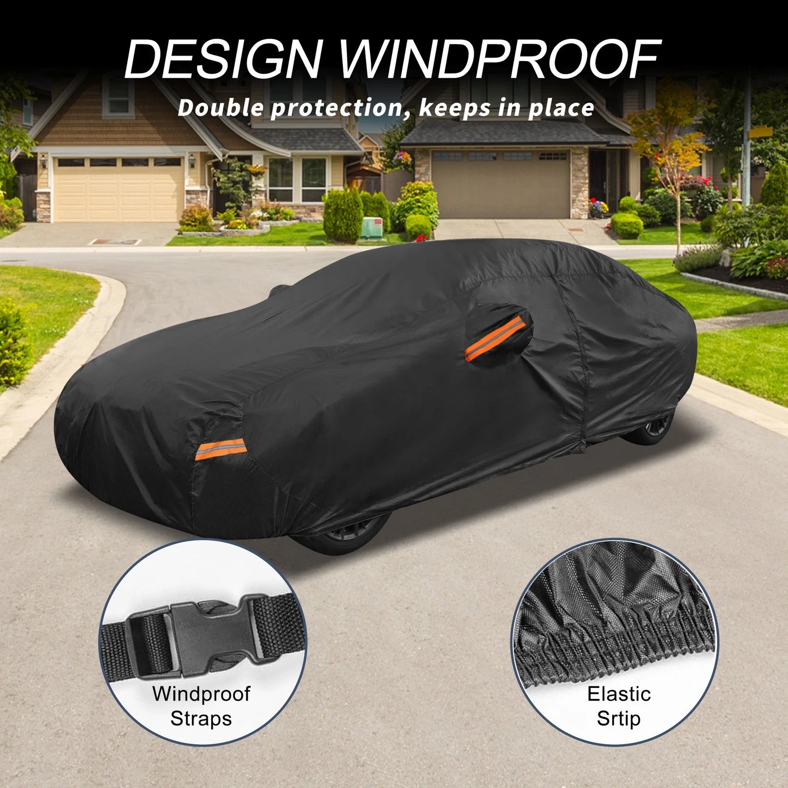 Waterproof 210D-PU Car Cover for Kia Rio Sedan (2012–2020)