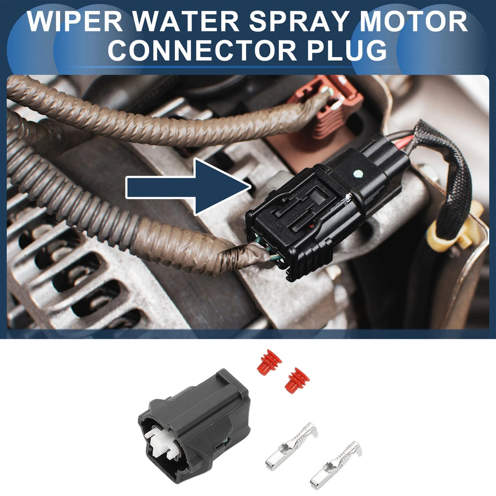 2 Pin Wiper Water Spray Motor Connector Plug for Nissan Teana (2003–2013)