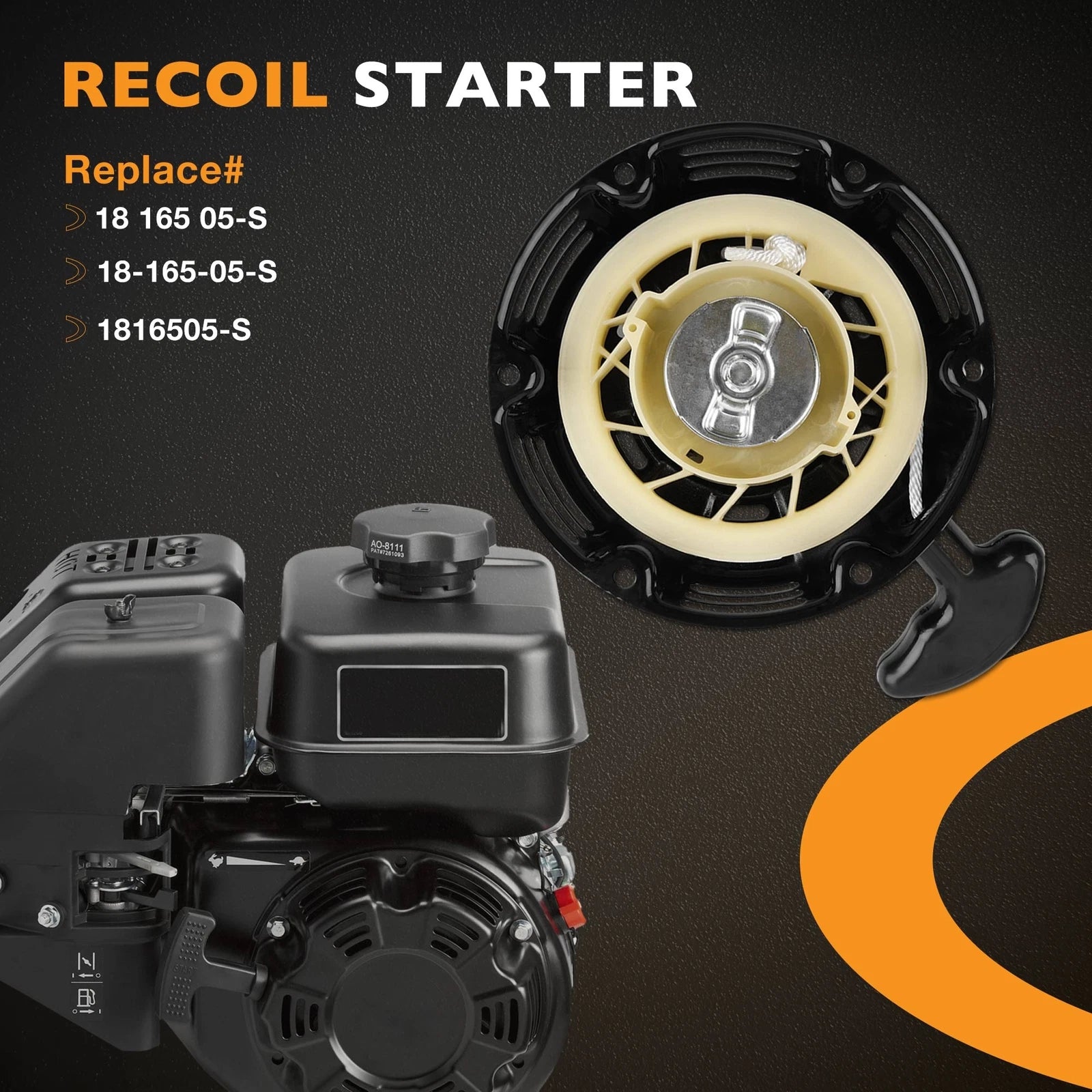 Rewind Recoil Starter Assembly for Kohler 3000 Series (SH265, SH270)