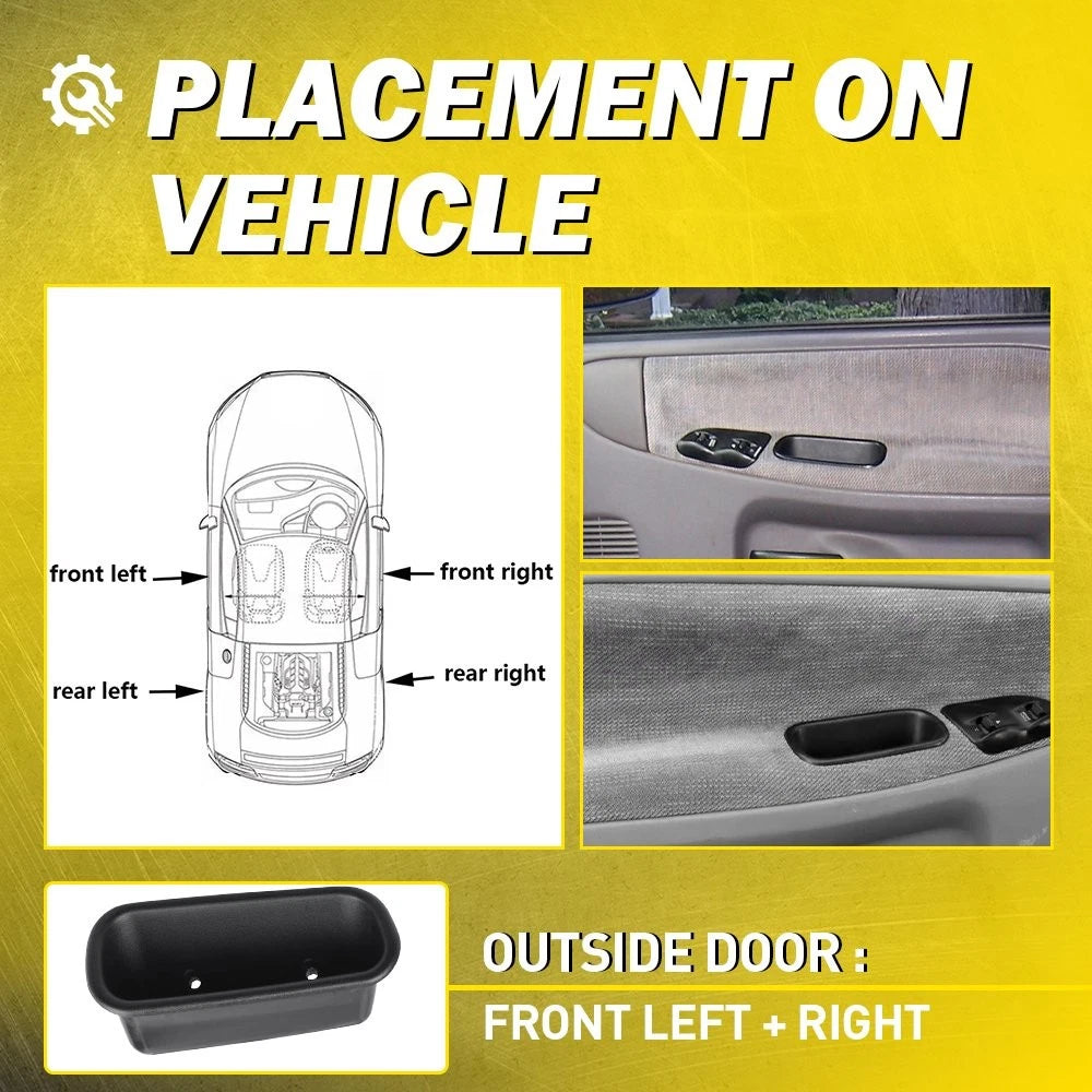 Set of 2 Inner Door Handles for Dodge Ram 1500 2500 3500 (1994–2002) 4741404 EPY