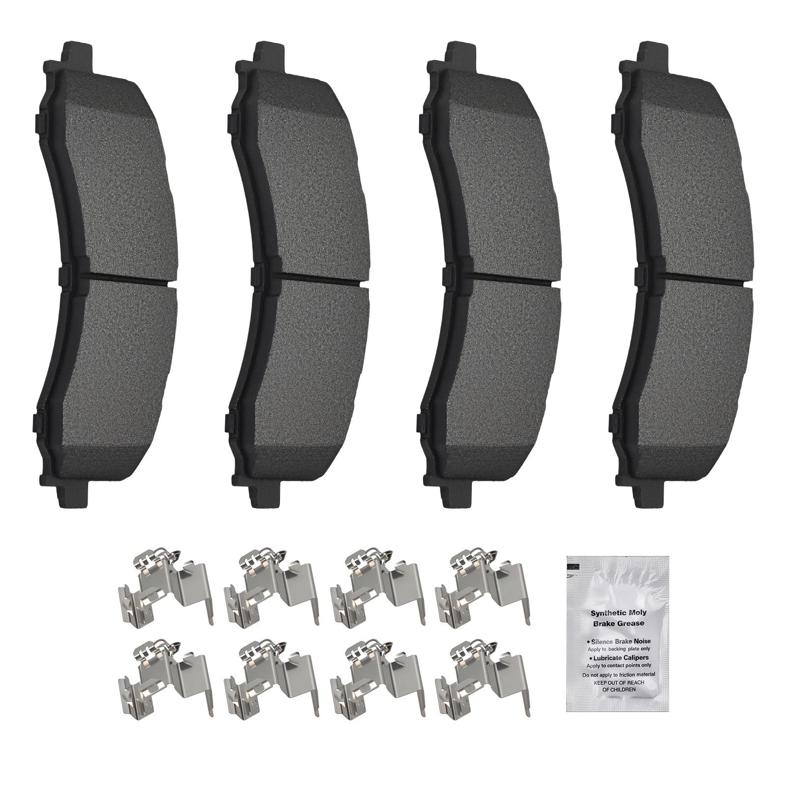 Set of 4 Front Brake Pads for Ford Bronco, Expedition (2022–2023), F-150 (2021–2025)