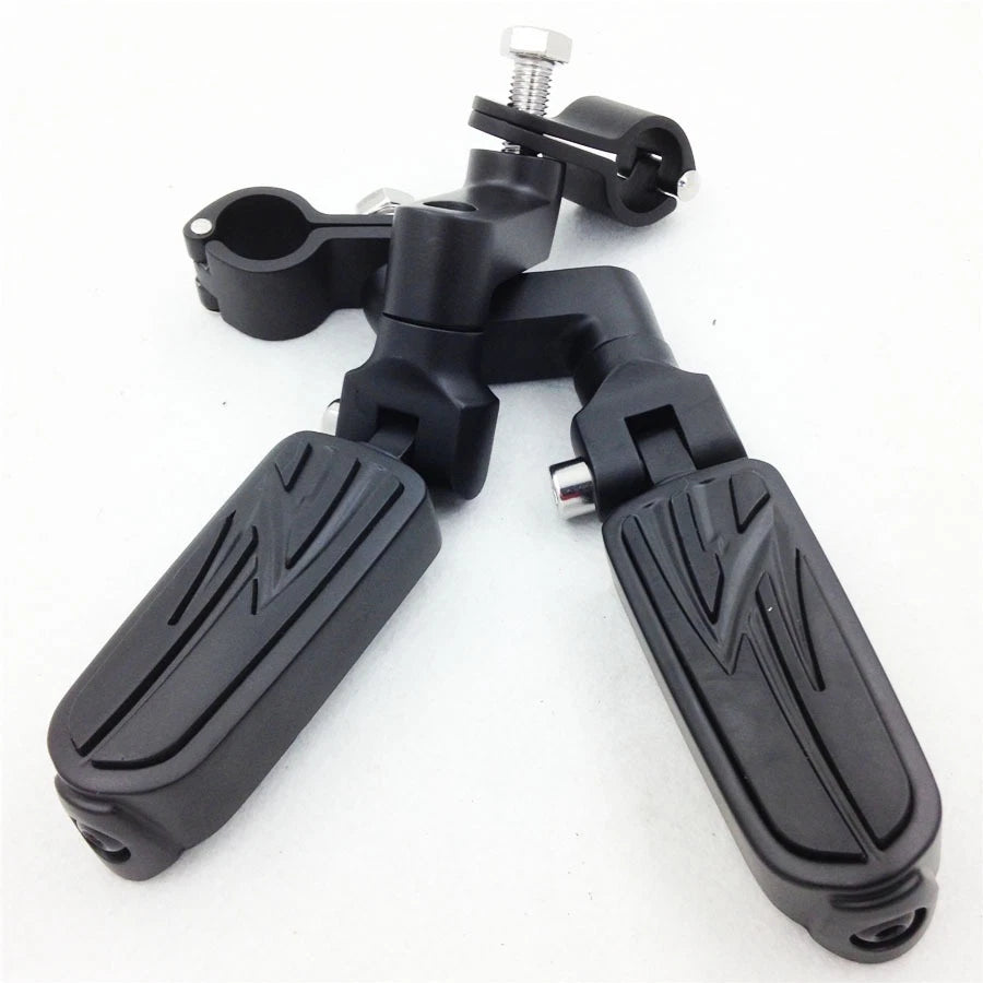 1" Flame Foot Peg Clamps for Yamaha Roadstar, Kawasaki Vulcan