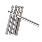 Set of 5 Carbide End Mills for Various Applications (1/8" Diameter)