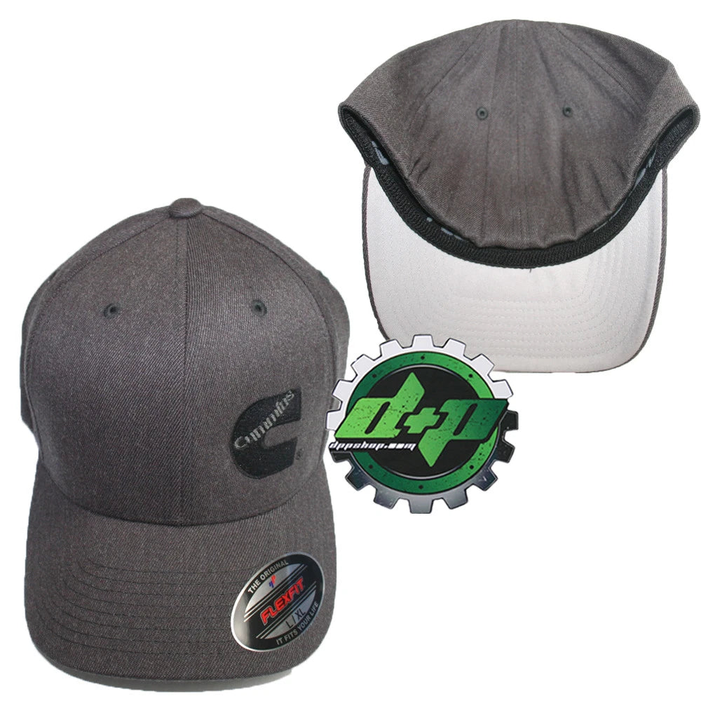 Cummins Flexfit Ball Cap for Ram (Fitted Gray Denim, LG/XL)