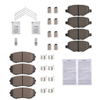 Front and Rear Ceramic Brake Pads for Ford Edge and Lincoln MKX (2011-2015)
