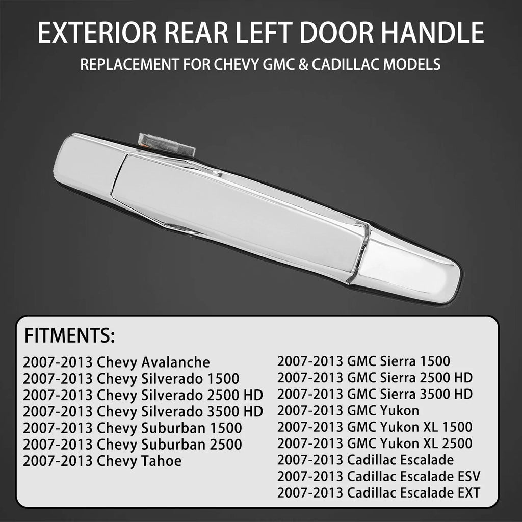 Chrome Door Handle Front Right for Chevy Silverado GMC Sierra (2007–2013)