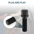 10 x M14x1.5mm Ball Seat Wheel Lug Bolts for Volkswagen & Porsche